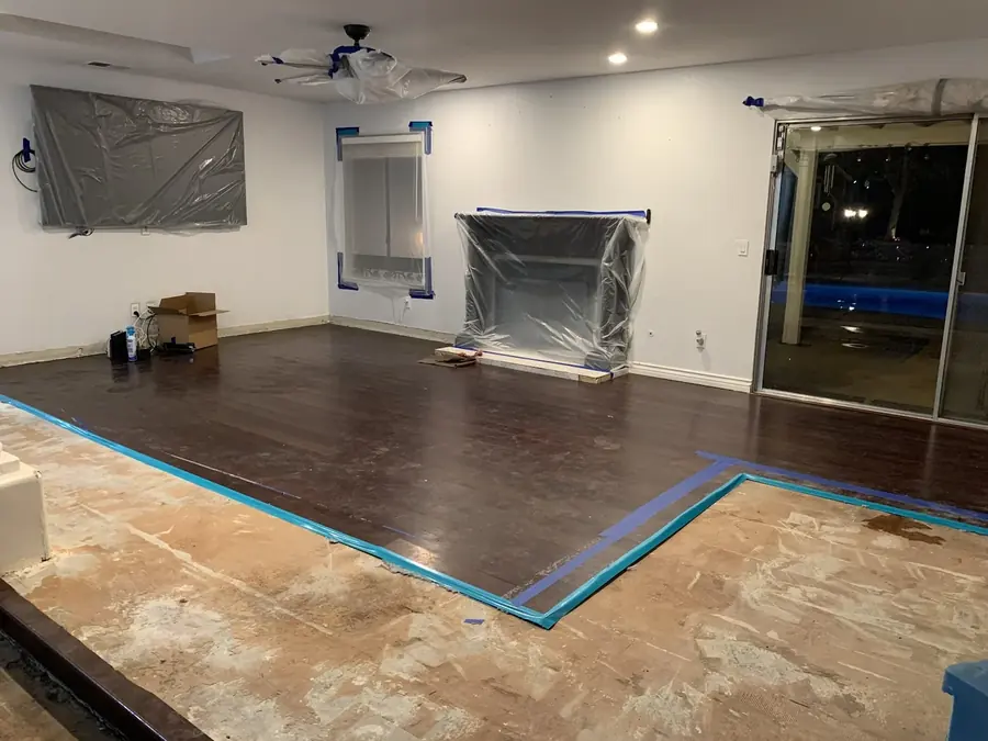 Containment and drying set in a Torrance, CA home
